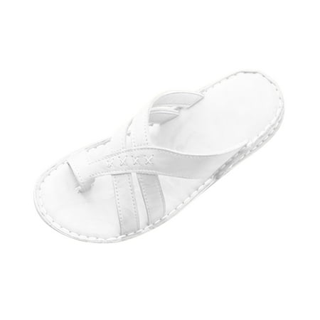 CHOII Clearance Womens Sandals Flip Flops for Women Women s Orthopedic Sandals Wedge Flip-flops Outer Beach Sandals Comfortable Shoes With Ergonomic Soles White/5.5