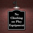 thumbnail image 2 of No Climbing on Play Equipment BLACK Aluminum Composite Sign 20''x24'', 2 of 9