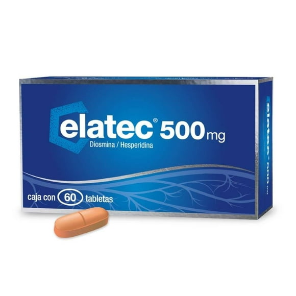 Elatec Diosminia 450 mg, Hesperidina 50 mg 60 tabletas