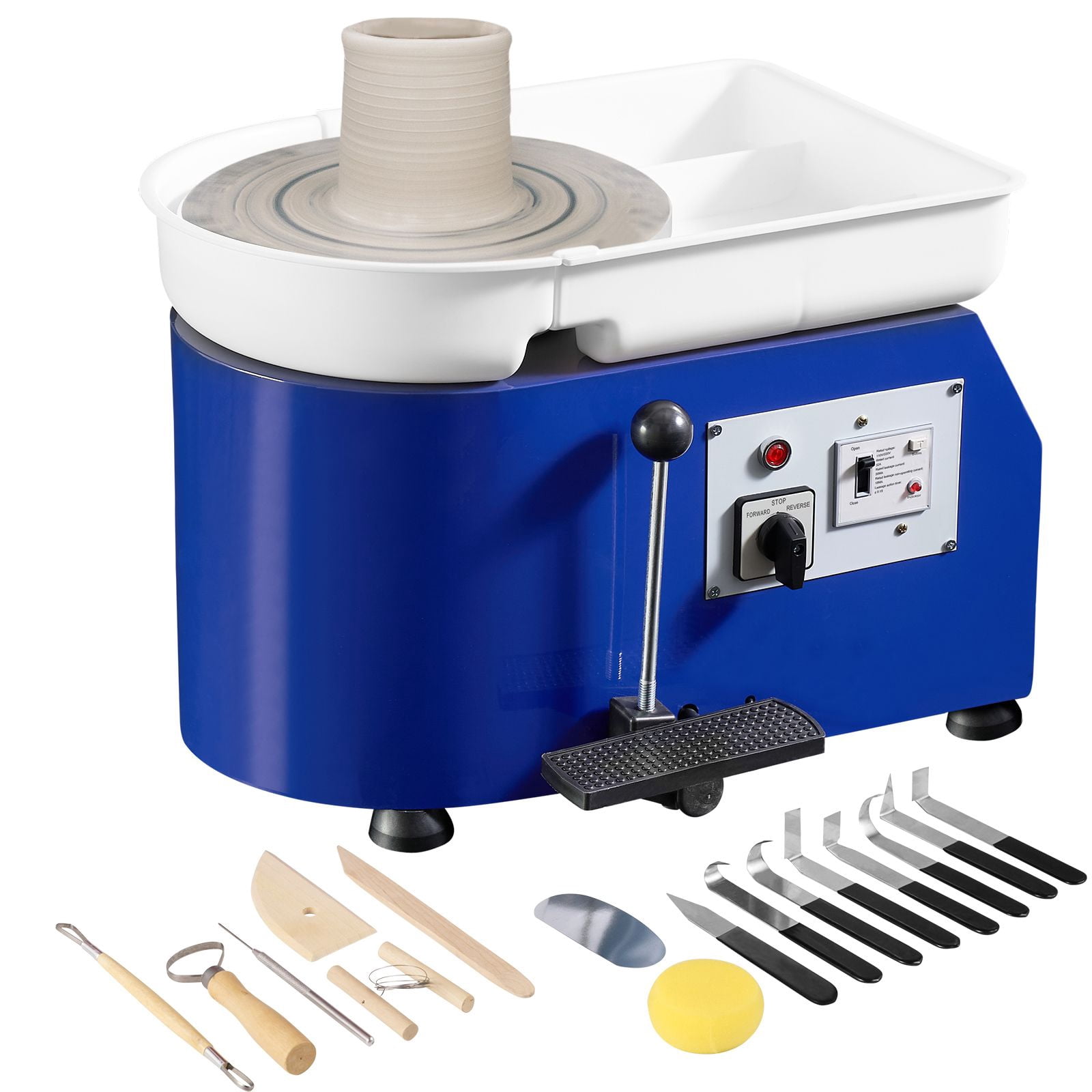 Pottery Wheel 350W 11 Inch for Adults Beginners, Adjustable Speed 0-300 RPM with Foot Pedal, ABS Detachable Basin