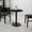 Black, variant on BizChair 24'' Round Mahogany Laminate Table Top with 18'' Round Table Height Base