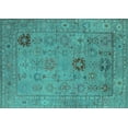 thumbnail image 1 of Ahgly Company Indoor Rectangle Oriental Turquoise Blue Industrial Area Rugs, 6' x 9', 1 of 4