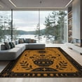 thumbnail image 2 of ODIKA 8'x10' Washable Area Rug Black Celestial Design with Sun, Moon, Stars Elegant Astrological Symbols on Rectangular for King Size Bedroom Under Bed, Master Suite, Non-Shedding, Easy Care, 2 of 7