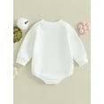 thumbnail image 4 of Liacowi Infant Baby Girl Boy Halloween Clothes Long Sleeve Pumpkin Letter Print Bodysuit Romper Newborn Playsuit Fall Halloween Costumes 0-24 Months, 4 of 8