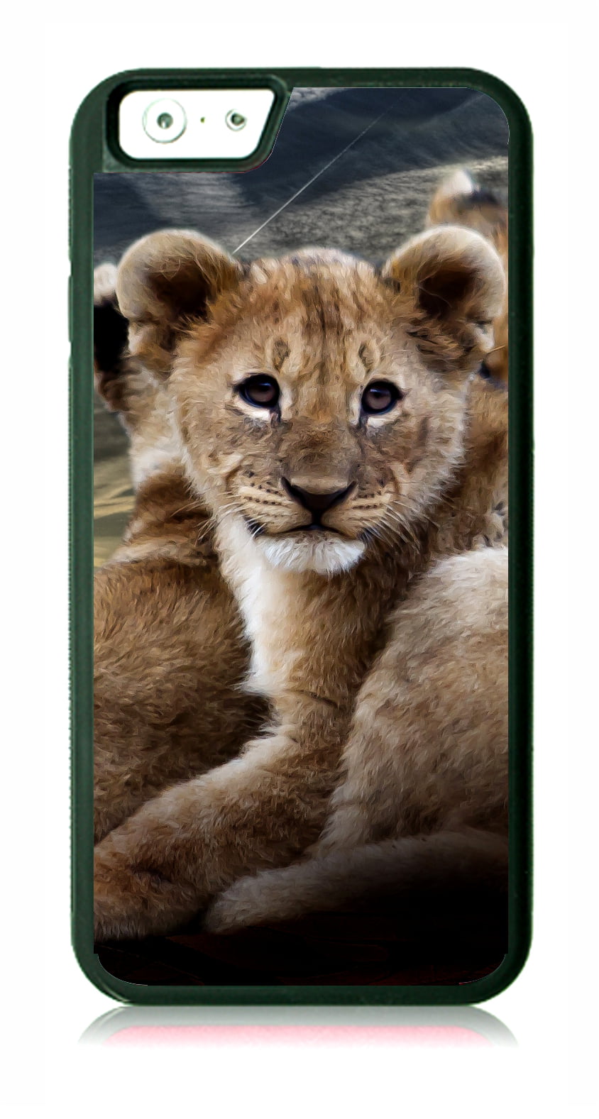 Lion Cub Animal Black Rubber Case for the Apple iPhone 6 / iPhone 6s - iPhone 6 Accessories - iPhone 6s Accessories