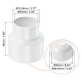 thumbnail image 2 of Uxcell ID Reducer Pipe Fitting Straight Adapter Connector, White 90mm to 63mm 3, 2 of 6