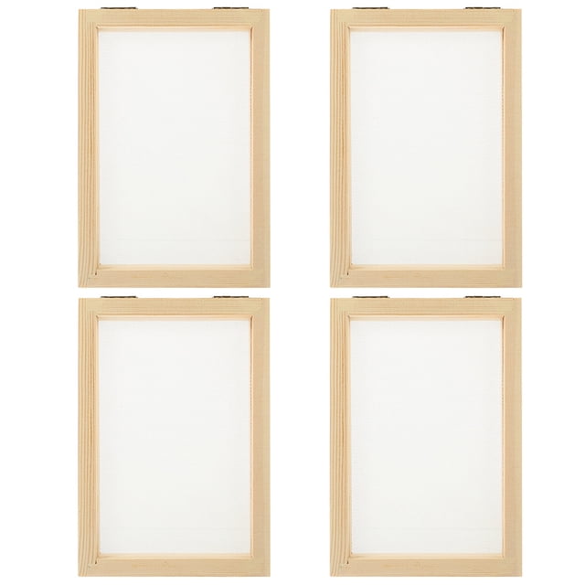 MasteelfCA 4Pcs Paper Making Frame DIY Paper Making Frame Paper Making Wood Frame Wood Paper Frame