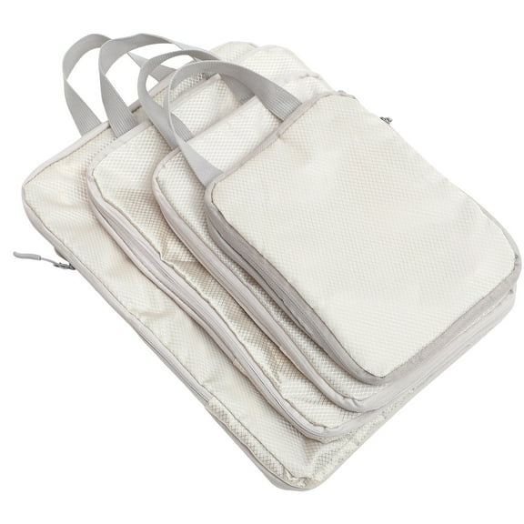 4 Pcs Hanging Packing Cubes for Travel Extra Large Cosmetics Organizer Bag Suitcase Compression