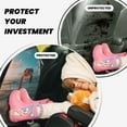 thumbnail image 4 of Easygdp Swimming Goggled Flamingo Car Kick Mat Seat Cover 2 Pcs Anti-Kick Pockets Storage Mat Back Seat Cover Car Seat Protector, 4 of 8