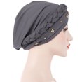 thumbnail image 4 of Bangcool Turban Headwrap Twisted Braid Cotton Beanie Headwrap Hair Cover Wrap Sleep Hat, 4 of 10