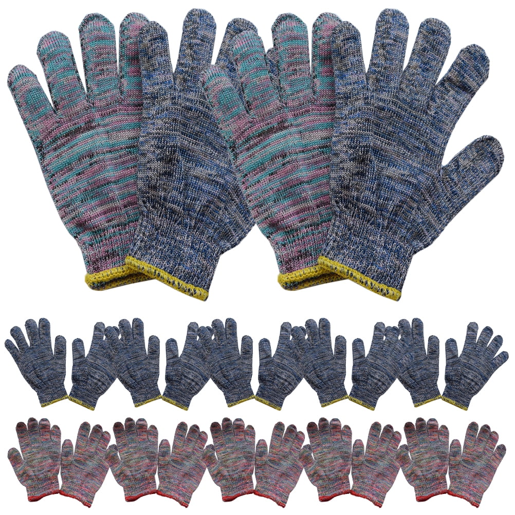 RENACLIPY 12 Pairs Breathable Nylon Gardening Gloves, Wear-Resistant Gloves for Outdoor and Indoor Gardening Tasks