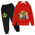 thumbnail image 1 of Conjunto de sudadera con capucha de Super Mario bros para bebé, ropa informal para niño y niña, 2 piezas, primavera y otoño, 1 of 1