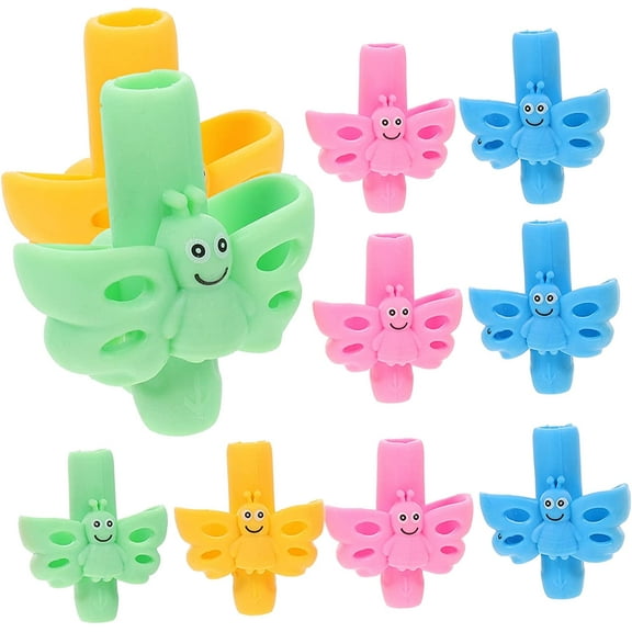 10pcs Holders Grip Ids Correction Random Training Tools Writing Posture Pencils Special Correcting Students Trainers Preschoolers Silicone Holder Practical Tool Pencil Ergonomic
