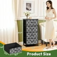 thumbnail image 2 of 4 Drawer Vertical Storage Dresser Abstract Black White Art with Wood Top Fabric Pull Drawers, 2 of 8