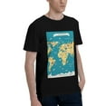 thumbnail image 2 of Bingfone World Map With Landmarks Men'S Loose Fit Short-Sleeve Pocket T-Shirt, 2 of 7