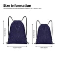 thumbnail image 2 of Kdxio Glittering Purple Starfield Print Drawstring Backpack Bag,Waterproof Draw String Back Sack, Gym Drawstring Bags Swim Bag For Unisex, 2 of 5