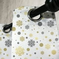 thumbnail image 3 of Ambesonne Christmas Grommet Curtain, Snowy Winter, 50" x 96", Grey Yellow White, 3 of 6