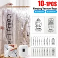 thumbnail image 2 of Sacs sous Vide Suspendus Économiseurs d'Espace Sacs de Rangement Compressibles Réutilisables Vides pour Vêtements Garde-Robe Couette Pack sous Vide, 2 of 5