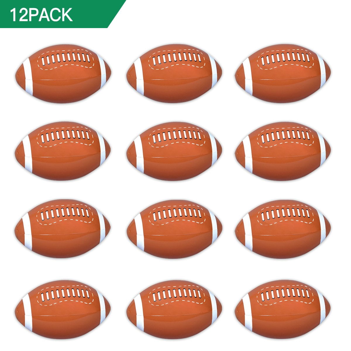 12Pcs Giant Inflatable Ball, 16 Inches Blow Up Football Toys Sport Balls, Summer Pool Beach Balls, Football Party Decoration