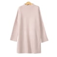 thumbnail image 3 of Suéter de punto suelto de cuello alto de color sólido de moda informal para mujer Fridja bvmnju7732, 3 of 5