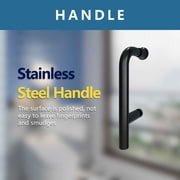Shower Glass Doors – 36-38 Black Pivot Semi-Frameless | Classy