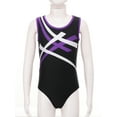 thumbnail image 3 of Lejafay Boys Gymnastics Leotard Tank Top Bodysuit for Kids Athletic Ballet Dance Bodysuit One Piece Purple 12, 3 of 7
