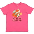 thumbnail image 3 of Inktastic My Gram Loves Me Fox Gift Youth T-Shirt, 3 of 5