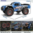 thumbnail image 4 of Q130 1:14 RC Truck 30 MPH 4WD All Terrain Trophy Car for Adults Teens, 50 Mins Play Fast Off-Road Buggy with 2 Batteries, 4 of 7