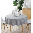 thumbnail image 2 of Table Cloth, Round, Cotton Linen, Simple Twill, Suitable for Home Kitchen Decoration, diameter 120 cm, 2 of 4