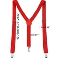 thumbnail image 5 of INSPIRE CHIC Metal Clamp Y Shaped Adjustable Suspender Clip Braces Red One Size, 5 of 5