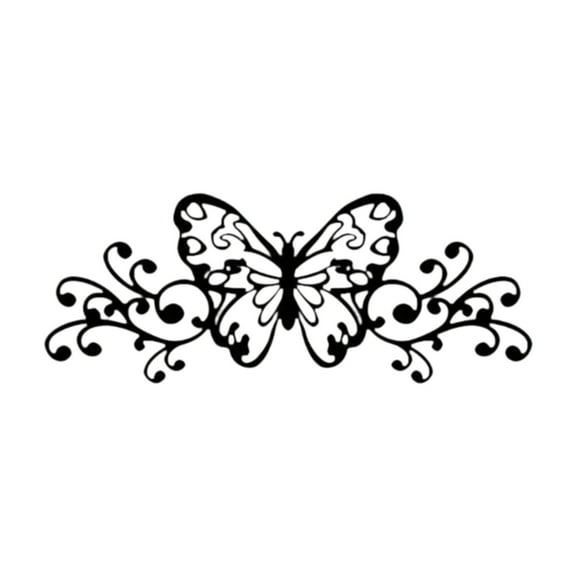 TISHITA Black Metal Butterfly Iron 3D Butterfly Wall Art for Living Room Garden Home