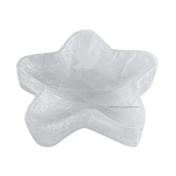 Star Selenite Crystal Bowl to Charge your Healing Stones and Crystals - 4" inch