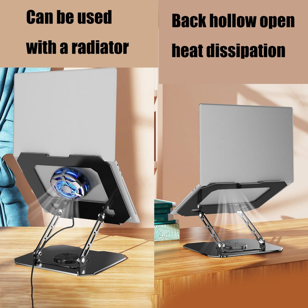 WINDLAND Laptop Stand for Desk Adjustable Height 360 Rotating Ergonomic Laptop Risers