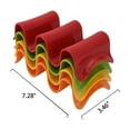 thumbnail image 3 of Mainstays Stackable Triple Taco Holder Stand 4-Pack Multicolor - Easy Serve & Dishwasher Safe, 3 of 16