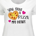 thumbnail image 4 of Inktastic Valentine's Day You Stole a Pizza of My Heart Women's Plus Size T-Shirt, 4 of 5