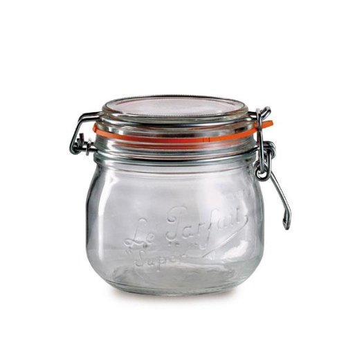 Le Parfait French Glass Canning Jar with 85mm Gasket and Lid .5 Liter