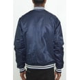 thumbnail image 3 of Men's Premium Classic Snap Button Baseball Letterman Varsity Bomber Jacket Windbreaker, 3 of 5