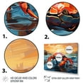 thumbnail image 3 of Designart "Guardian Geometric Crab Coastal painting" Animals Floater Framed Canvas Wall Art, 3 of 7