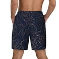 thumbnail image 4 of Goofa Navy Dark Blue Printed Men's Swim Trunks Board Shorts Quick Dry Mens Swimming Trunks with Compression Liner,Breathable Fit Hawaii Beach Shorts-X-Large, 4 of 9