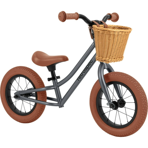 Retrospec Baby Beaumont Bicicleta de equilibrio para niños pequeños Sin pedales Neumáticos acolchados llenos de aire para niños y niñas de 18 meses a 3 años con altura de asiento ajustable