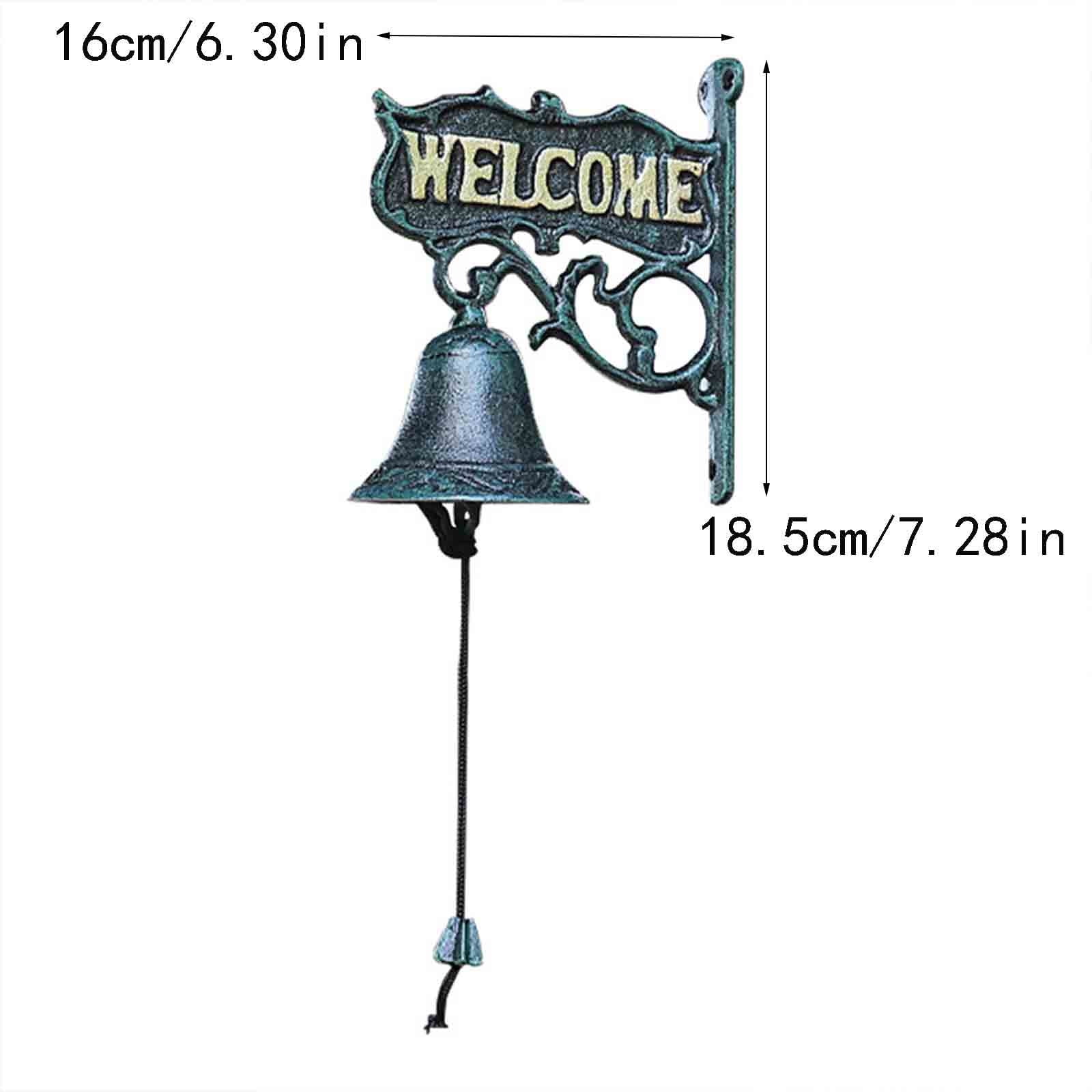 ddioayh Vintage Handcrank Doorbell Solid Iron Construction Bird Design Easy Install Wall Mount Garden Villa Courtyard Decoration Welcome