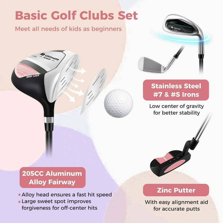 C-C-B MAY CLUB セット Costway Kids Golf Club Set, Junior Golf Set for Age 5-7