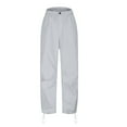 thumbnail image 4 of Edvintorg Wide Leg Pants Women Fashion New Design Sense Of Casual Sports Pants Baggy Sweatpants Techwear Trousers Women Light Blue L, 4 of 6