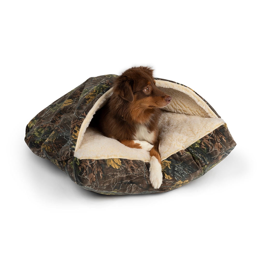 Snoozer Cozy Cave Square Pet Bed, Medium, Camouflage, Nesting Dog Bed Camouflage - Walmart.com