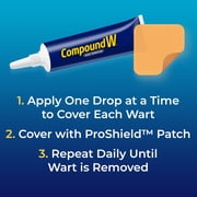 Compound W Gel + Shield Wart Remover, 0.25 oz Salicylic Acid Gel with 12 ProShield Patches