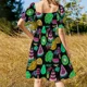 thumbnail image 5 of Vestido Tutti Fruity de manga corta Ropa mujer Vestidos de fiesta para mujer Vestido largo mujer Conjuntos de playa para mujer, 5 of 7