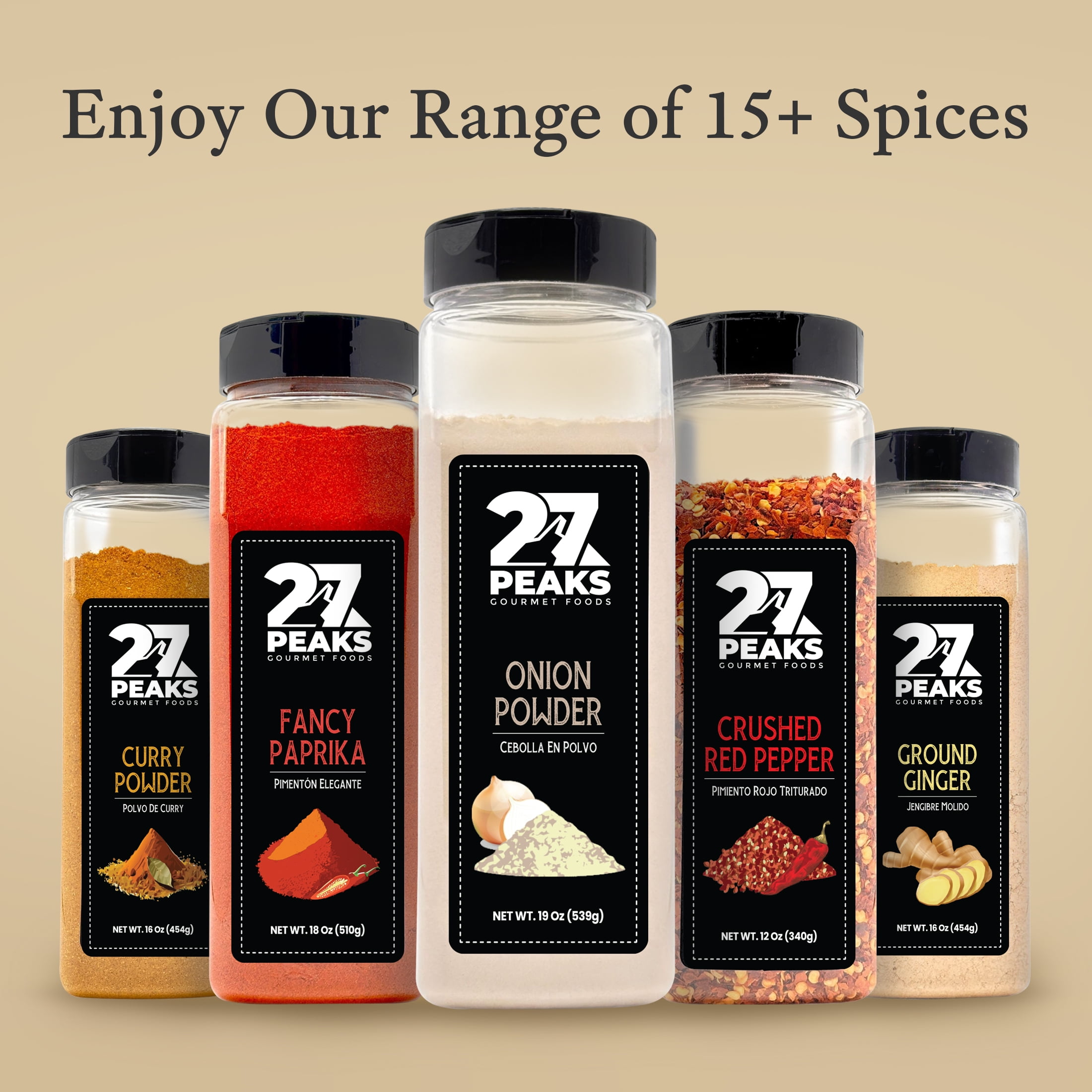 27 Peaks Gourmet No Artificial Flavors Onion Powder, 19 oz Bottle
