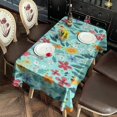 thumbnail image 6 of Pioneer Flower Floral Print Pattern Rectangle Tablecloth 60"x120",Waterproof Polyester Rectangle Table Cloth, Wipeable Spillproof Polyester Tablecloth for Dining, Camping, Indoor and Outdoor, 6 of 6