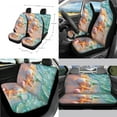thumbnail image 2 of Yuyamidu Starfish Car Seat Covers Beach Steering Wheel Cover Shell Seatbelt Pad Garbage Can Rearview Mirror Cover Handbrake Cover Set Car Armrest Cover Cup Holders, 14 Piece, 2 of 7