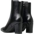 thumbnail image 4 of Women's High Chunky Heeled Boots, Zip Up Ankle Booties with Square Toe | Perfect for Casual Outings and indoors, 4 of 9